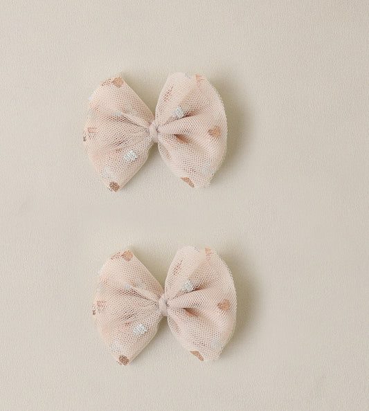 FLUTTER TULLE CLIPS | ROSE GOLD HEARTS