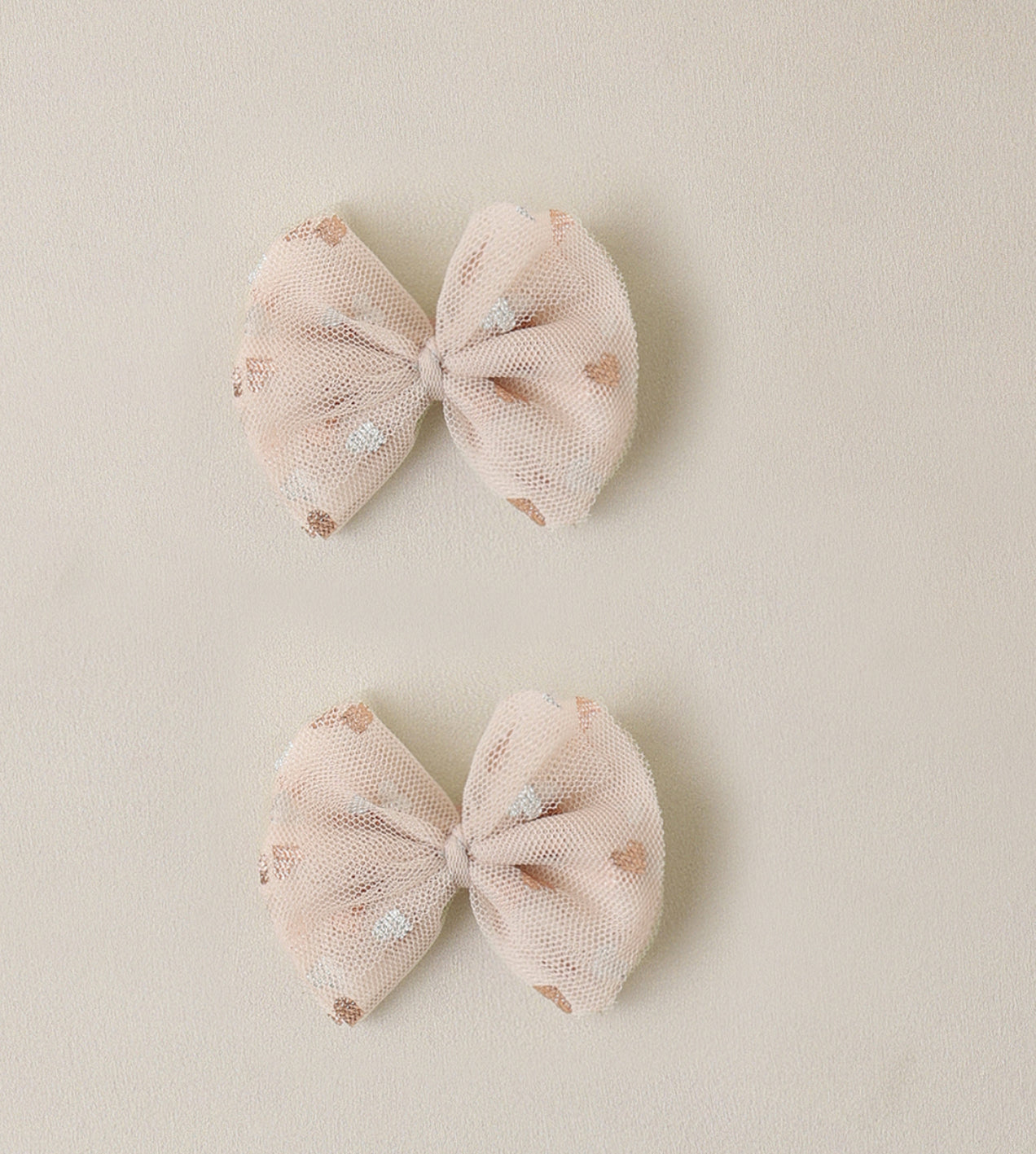 FLUTTER TULLE CLIPS | ROSE GOLD HEARTS