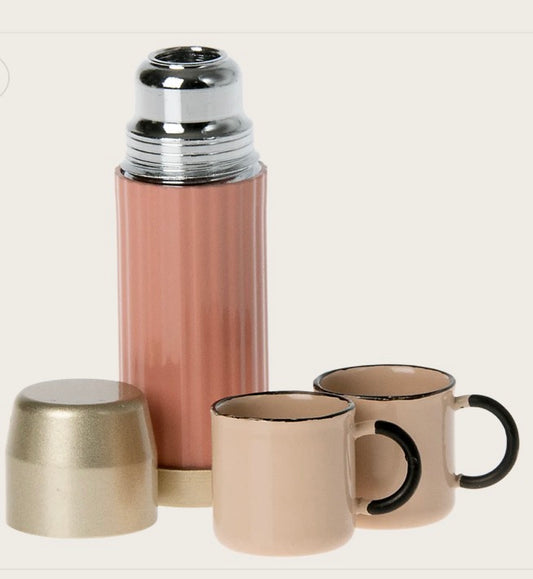 Thermos and cups, Mouse - Soft coral