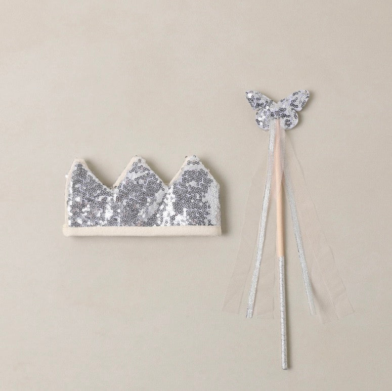 CROWN + WAND SILVER SEQUIN