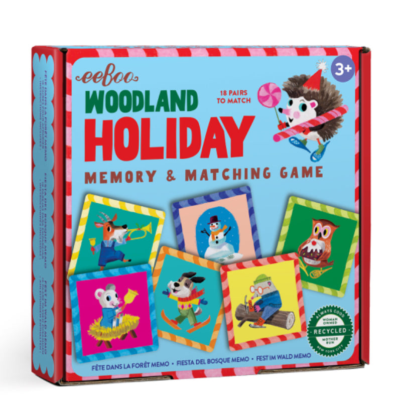 Woodland Holiday Little Square Memory Game