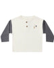 LONG SLEEVE HENLEY TEE + DRAWSTRING PANT MIDNIGHT