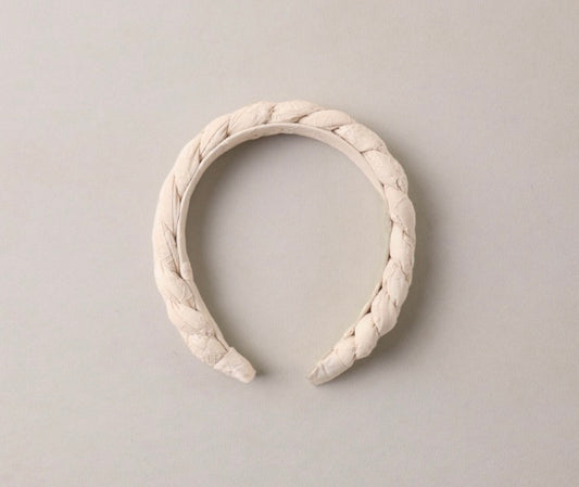 BRAIDED HEADBAND EMBROIDERED FLORAL