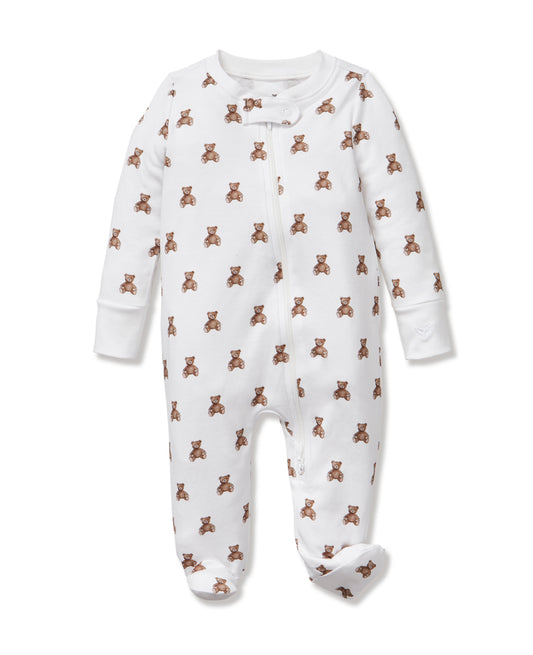 Petite Plume Infant Pima Romper In Teddy Tales