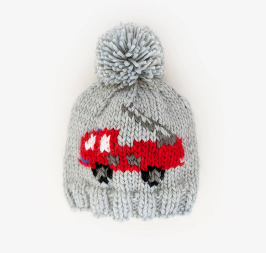 Fire Engine Beanie Hat Baby & Kids