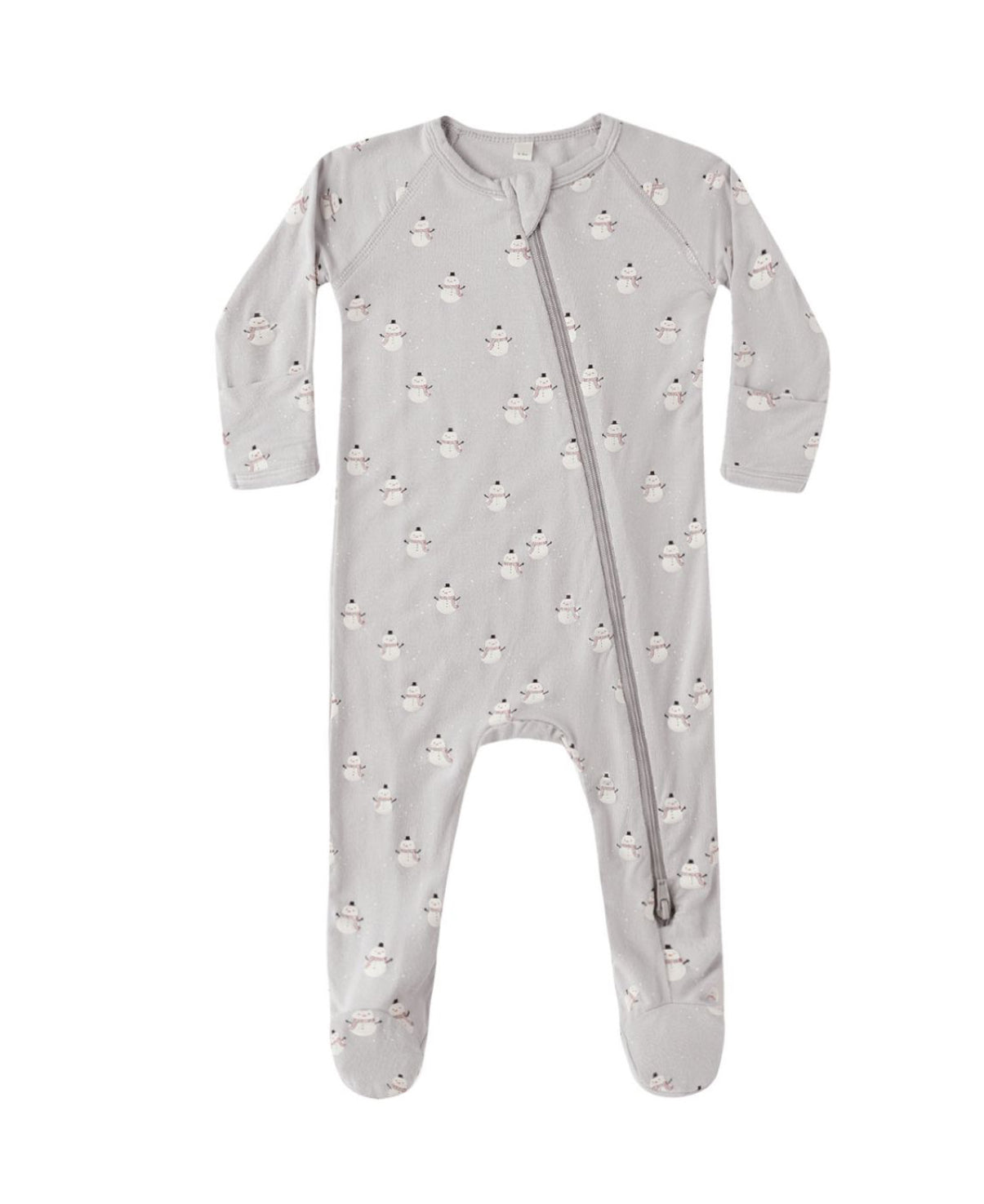 BAMBOO ZIP FOOTIE || Snowmen