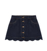 SCALLOP MINI SKIRT DARK INDIGO
