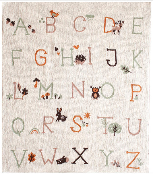 Alphabet Baby Blanket Natural