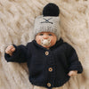 Shawl Collar Indigo Cardigan Sweater for Baby & Toddler