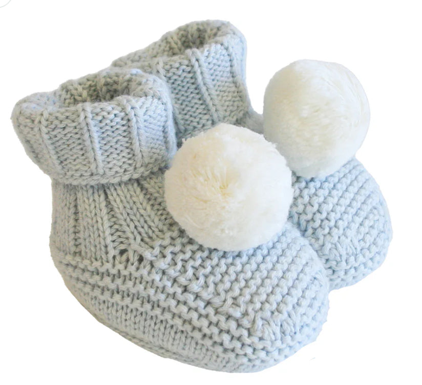 Pom Pom Baby Socks Powder Blue