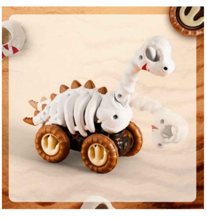 Skeleton Dino Dasher-Brachiosaurus pullback vehicle