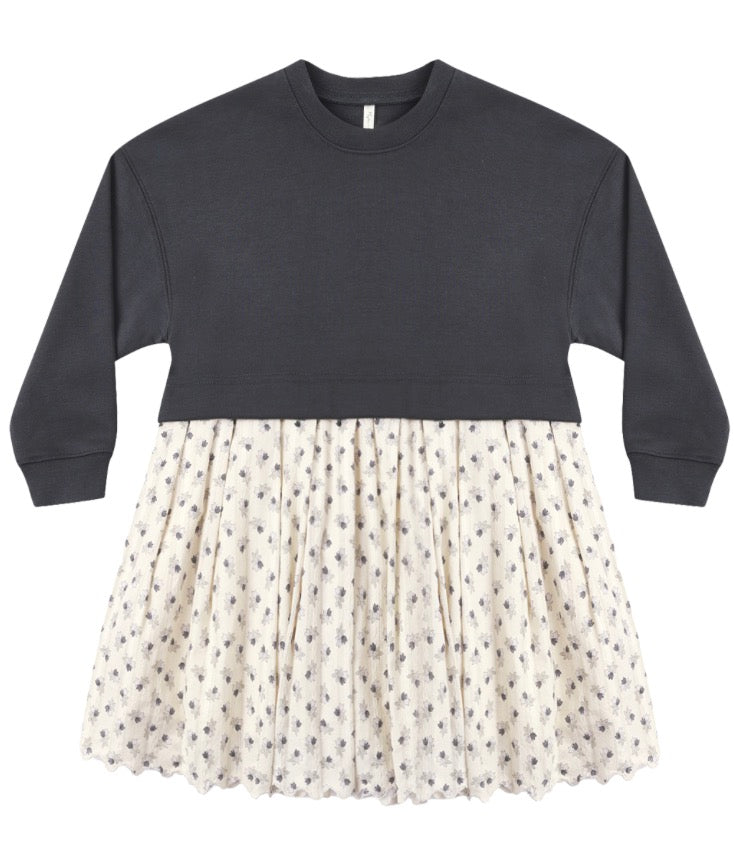 SWEATSHIRT DRESS VINTAGE FLEUR