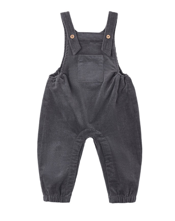 BABY OVERALL MIDNIGHT+ WAFFLE LONG SLEEVE BODYSUIT MIDNIGHT MICROSTRIPE