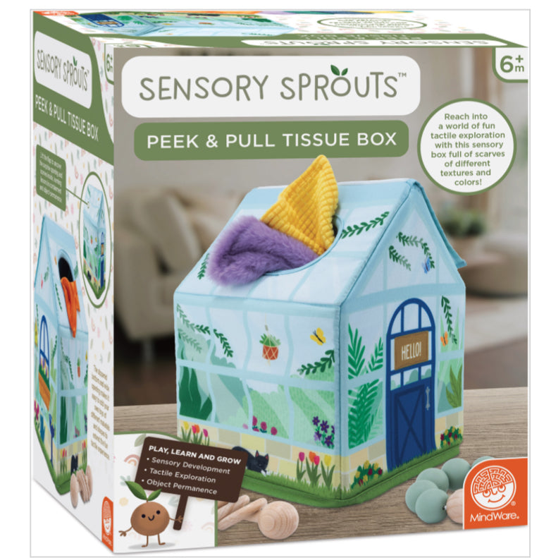 Sensory Sprouts Peek & Pull Tissue Box