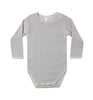 BABY OVERALL MIDNIGHT+ WAFFLE LONG SLEEVE BODYSUIT MIDNIGHT MICROSTRIPE