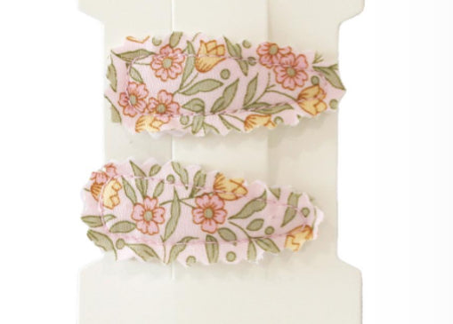 Hair Clip Set Blossom Lily Pink