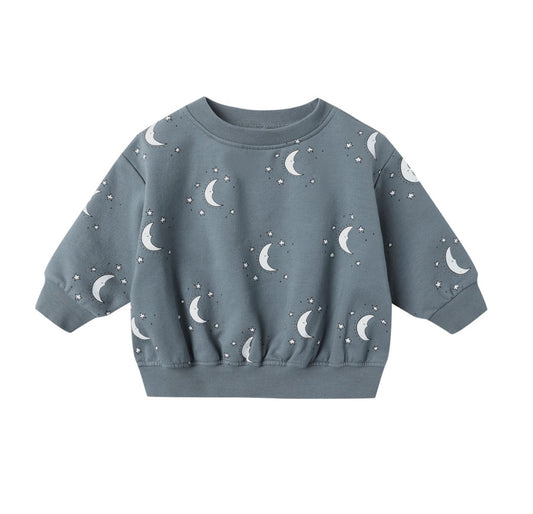 SILVER MOONS RELAXED FLEECE SWEATSHIRT+ SWEATPANT SET ||