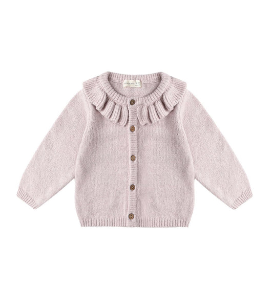 LILAC RUFFLE COLLAR CARDIGAN ||