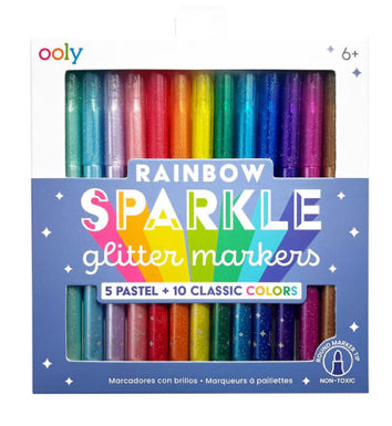 Rainbow Sparkle Glitter Markers