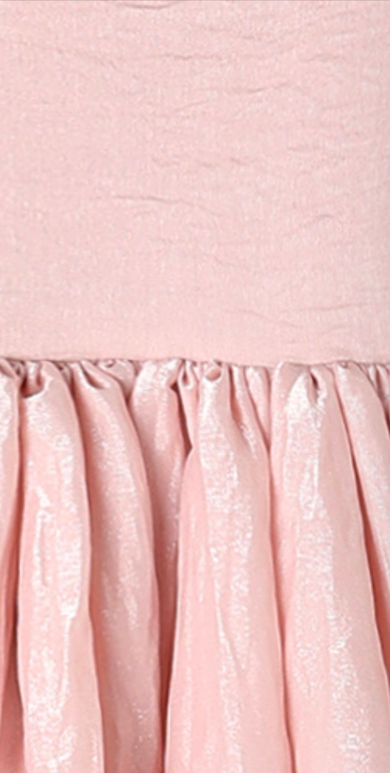 SOFIA DRESS ROSE SHIMMER