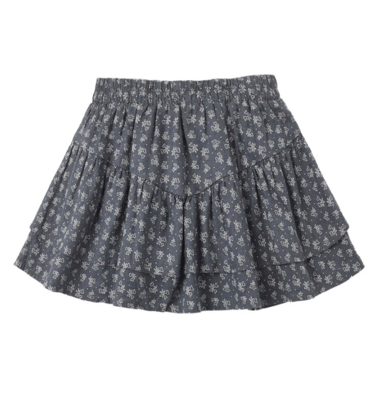 TIERED MINI SKIRT HEART DITSY