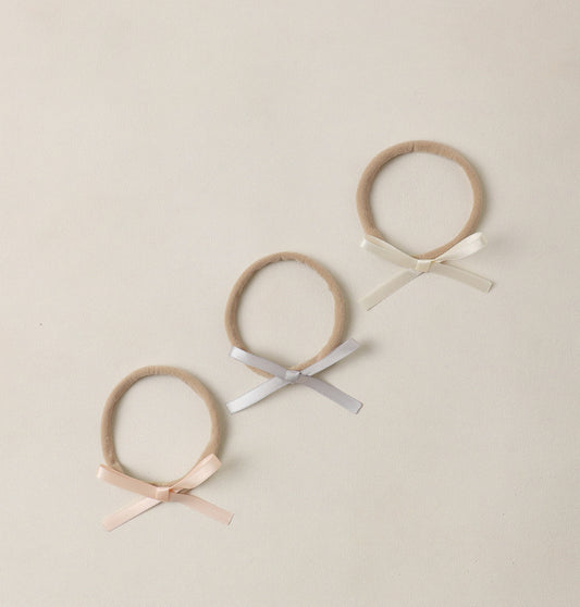 BABY BOW HEADBANDS MIST/PEARL/IVORY
