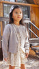SCALLOP CARDIGAN DUSTY-BLUE