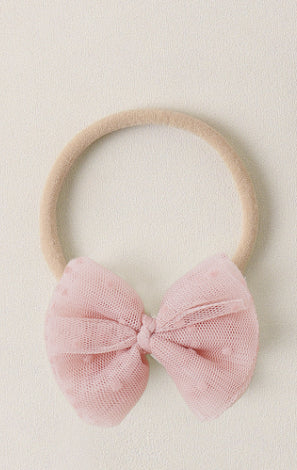 FLUTTER TULLE HEADBAND COTTON CANDY