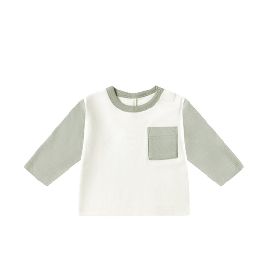 LONG SLEEVE RAGLAN TEE FERN + DRAWSTRING PANT FERN STRIPE
