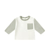 LONG SLEEVE RAGLAN TEE FERN + DRAWSTRING PANT FERN STRIPE