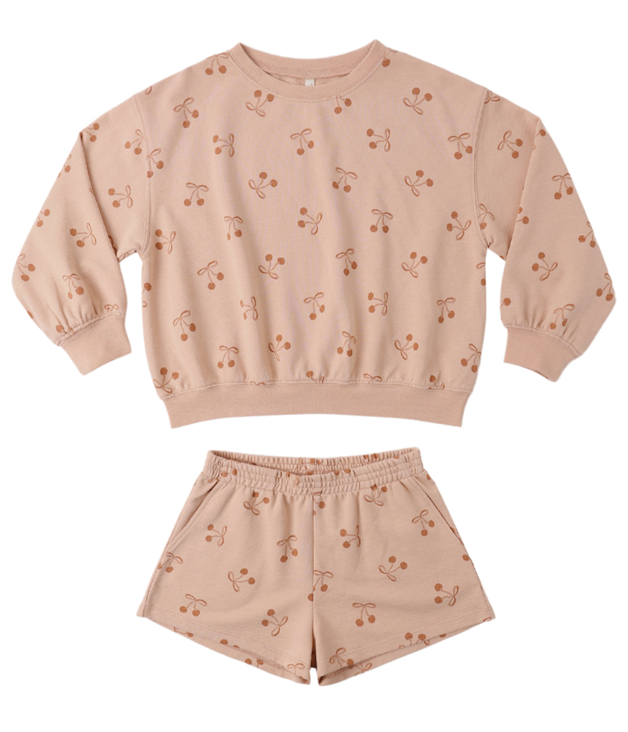 SUMMER TERRY SET CHERRY BOWS