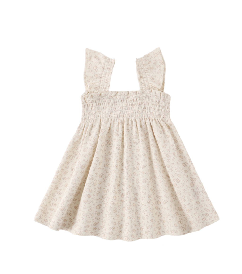 SMOCKED JERSEY DRESS DITSY