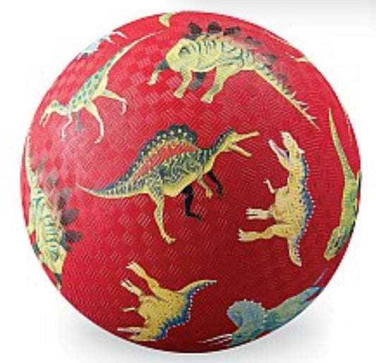 Dinosaurs Red Playground Ball -7”