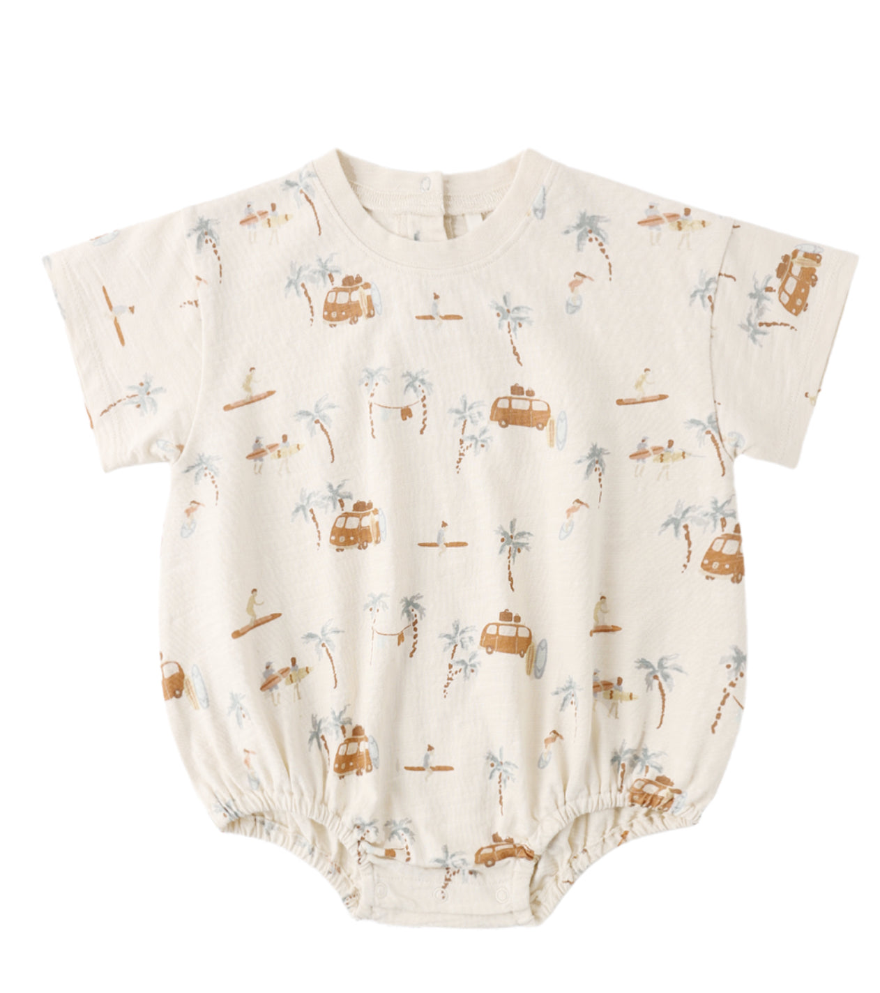 RELAXED BUBBLE ROMPER SURF TOWN