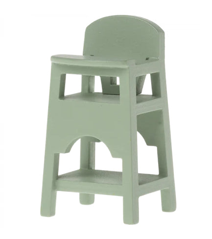 Maileg High chair,Baby Mouse - Mint
