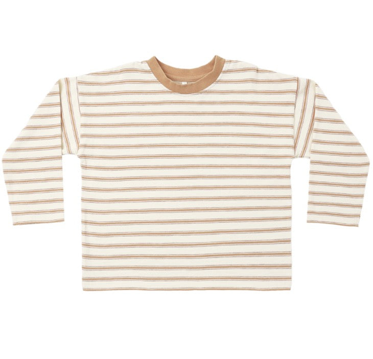 CAMDEN LONG SLEEVE TEE FAWN STRIPE