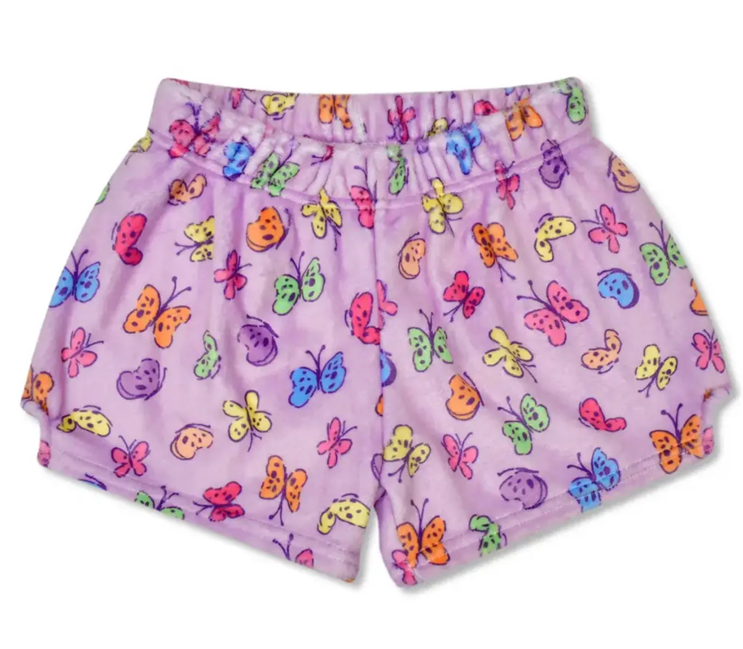 Plush Shorts Bright Butterflies