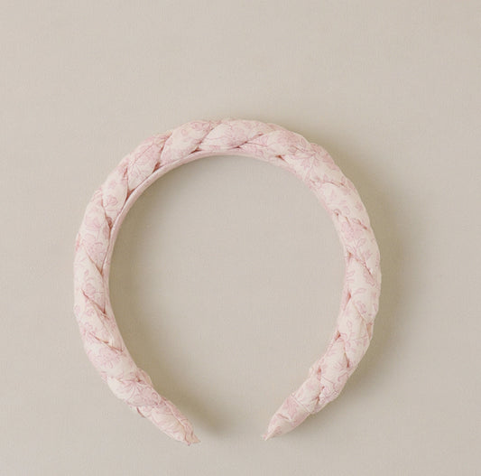 BRAIDED HEADBAND  LAVENDER FLORAL