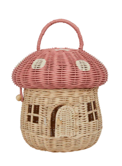 Rattan Mushroom Basket - Musk