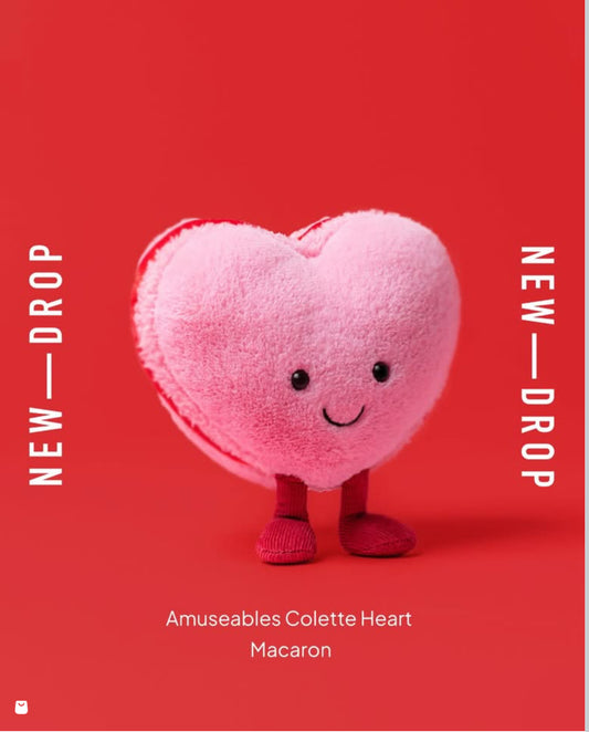 Amuseables Colette Heart Macaron Pink
