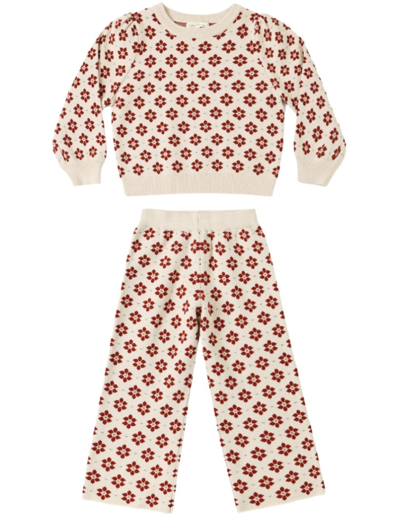 JACQUARD KNIT SET POINSETTIA