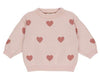 Organic Jacquard 
Heart Knit Sweater and Pants  || Bubblegum