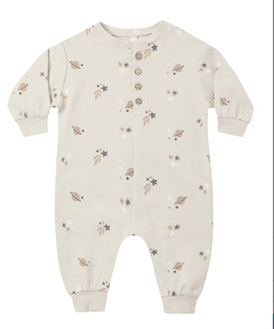 RELAXED FLEECE JUMPSUIT SPACE