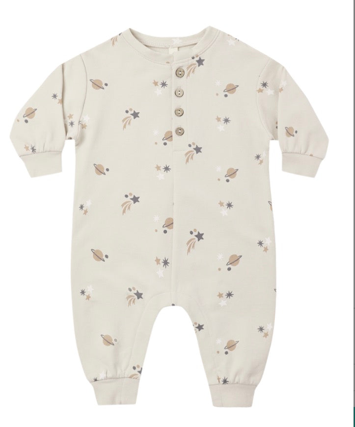 RELAXED FLEECE JUMPSUIT SPACE
