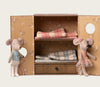 Ballet mice in dance studio, Little sister and brother