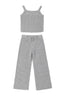 FUZZY KNIT LOUNGE SET DUSTY BLUE