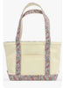 MINI TOTE - COATED CANVAS GARDEN FLORAL TRIM