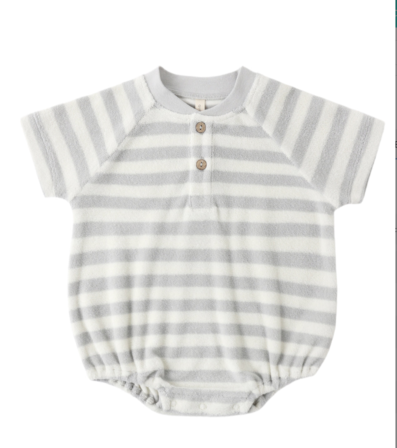 TERRY HENLEY ROMPER SKY STRIPE