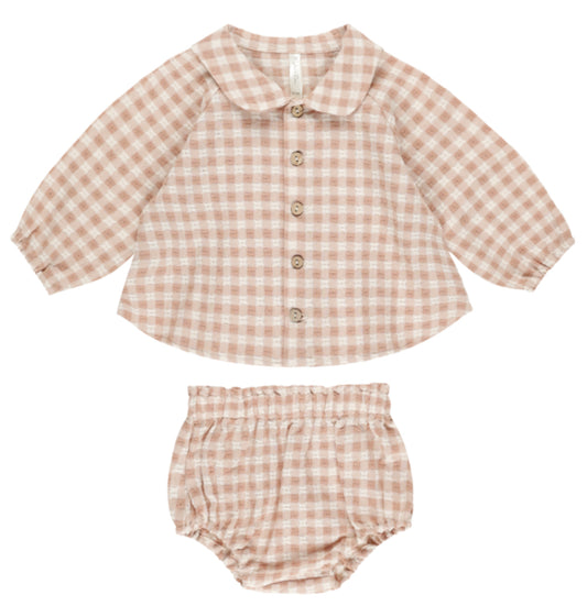 NELLIE SET || PINK GINGHAM