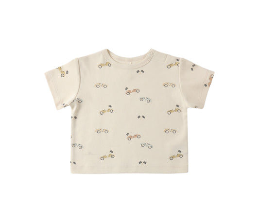 BOXY TEE RACE CAR  + PLAY SHORT SKY